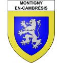 Montigny-en-Cambrésis 59 ville sticker blason écusson autocollant adhésif