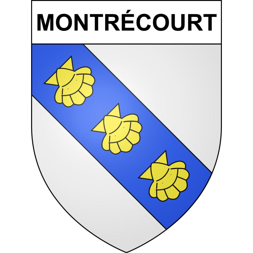 Montrécourt Sticker wappen, gelsenkirchen, augsburg, klebender aufkleber