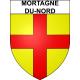 Pegatinas escudo de armas de Mortagne-du-Nord adhesivo de la etiqueta engomada