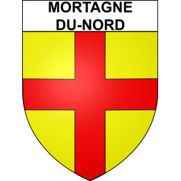 Mortagne-du-Nord Sticker wappen, gelsenkirchen, augsburg, klebender aufkleber