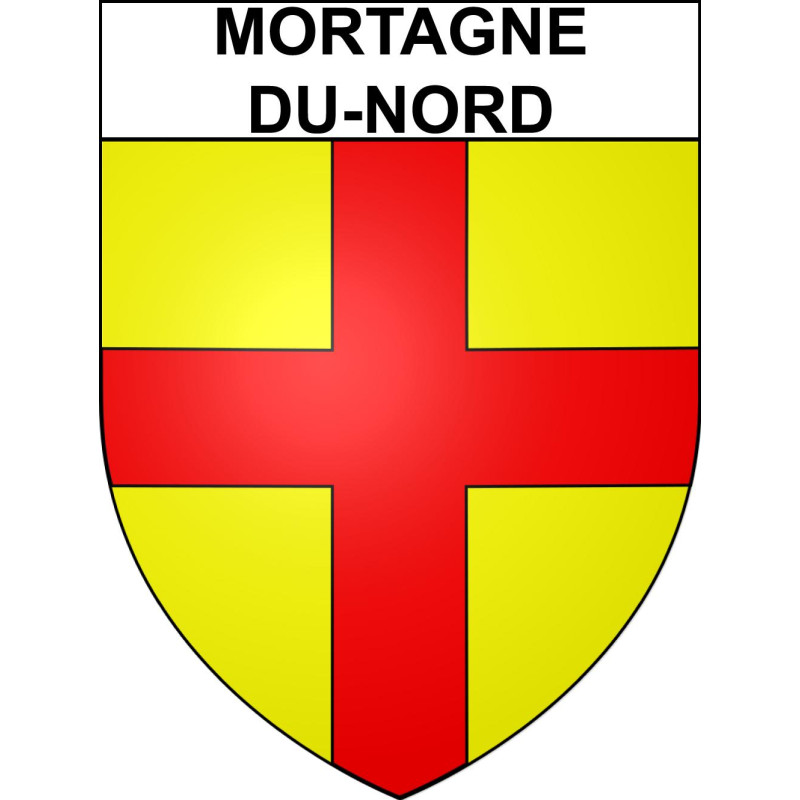 Mortagne-du-Nord Sticker wappen, gelsenkirchen, augsburg, klebender aufkleber