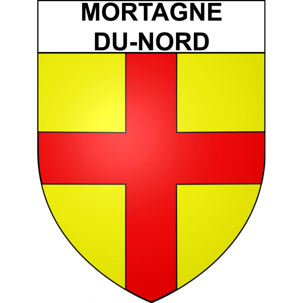 Stickers coat of arms Mortagne-du-Nord adhesive sticker
