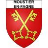 Moustier-en-Fagne Sticker wappen, gelsenkirchen, augsburg, klebender aufkleber