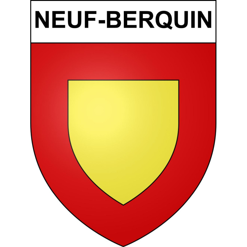 Pegatinas escudo de armas de Neuf-Berquin adhesivo de la etiqueta engomada