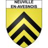 Pegatinas escudo de armas de Neuville-en-Avesnois adhesivo de la etiqueta engomada