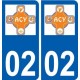 02 Acy logo ville autocollant plaque sticker
