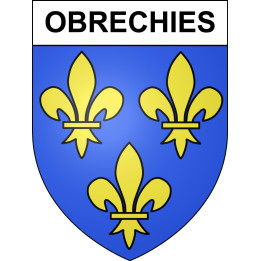 Obrechies 59 ville sticker blason écusson autocollant adhésif