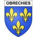 Obrechies 59 ville sticker blason écusson autocollant adhésif
