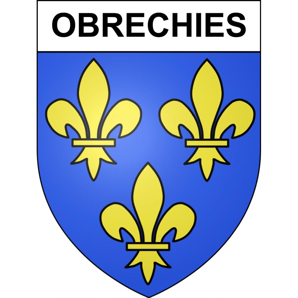 Obrechies 59 ville sticker blason écusson autocollant adhésif