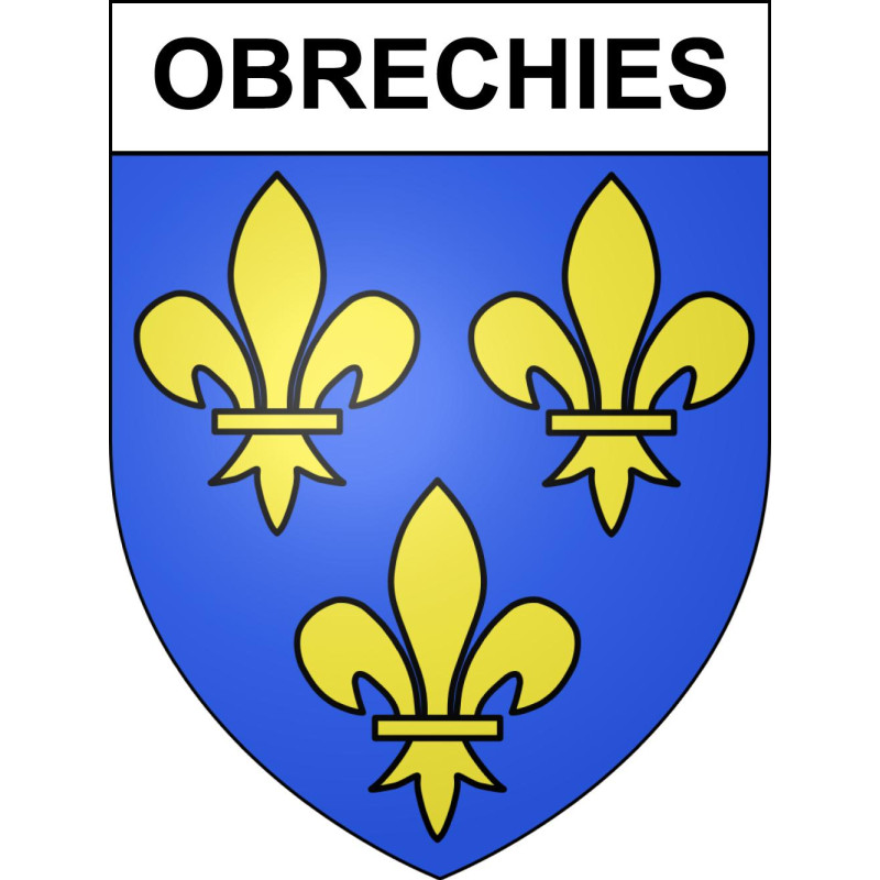 Stickers coat of arms Obrechies adhesive sticker