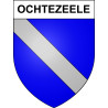 Pegatinas escudo de armas de Ochtezeele adhesivo de la etiqueta engomada