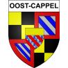 Pegatinas escudo de armas de Oost-Cappel adhesivo de la etiqueta engomada