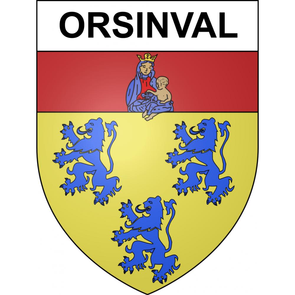 Orsinval Sticker wappen, gelsenkirchen, augsburg, klebender aufkleber