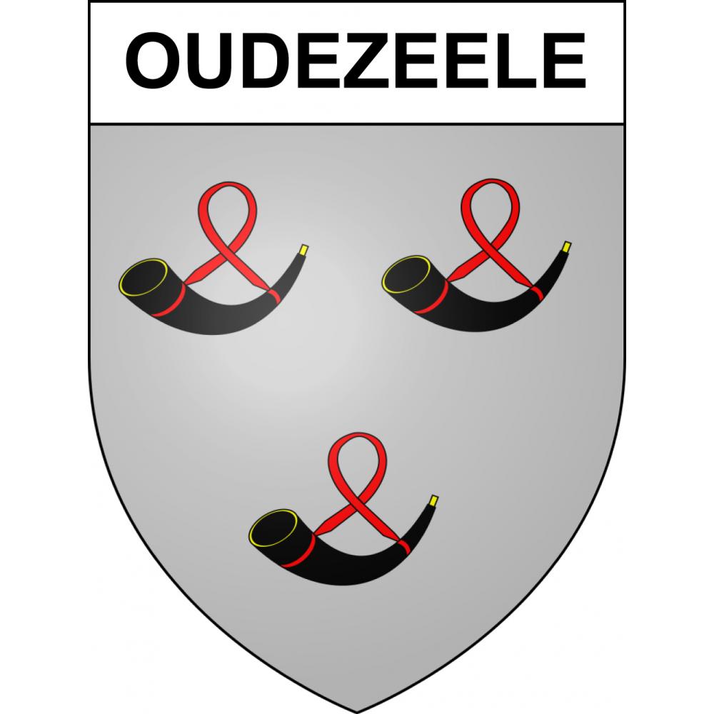 Stickers coat of arms Oudezeele adhesive sticker