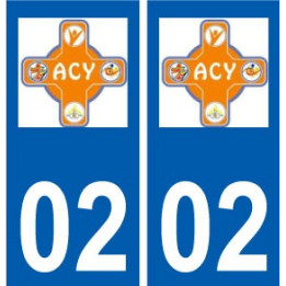 02 Acy logo ville autocollant plaque sticker