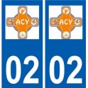 02 Acy logo ville autocollant plaque sticker