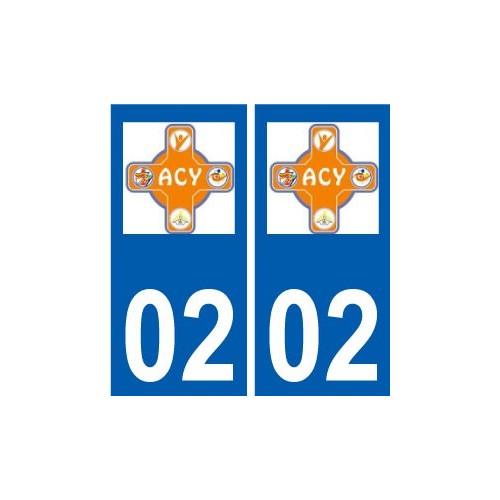 02 Acy logo ville autocollant plaque sticker