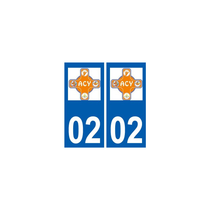 02 Acy logo ville autocollant plaque sticker