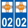 02 Acy logo ville autocollant plaque sticker