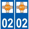 02 Acy logo ville autocollant plaque sticker
