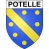 Pegatinas escudo de armas de Potelle adhesivo de la etiqueta engomada