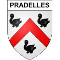Pradelles 59 ville sticker blason écusson autocollant adhésif