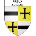 Preux-au-Bois 59 ville sticker blason écusson autocollant adhésif