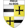 Preux-au-Bois 59 ville sticker blason écusson autocollant adhésif