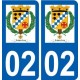 02 Amigny-Rouy logo ville autocollant plaque sticker