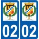 02 Amigny-Rouy logo ville autocollant plaque sticker