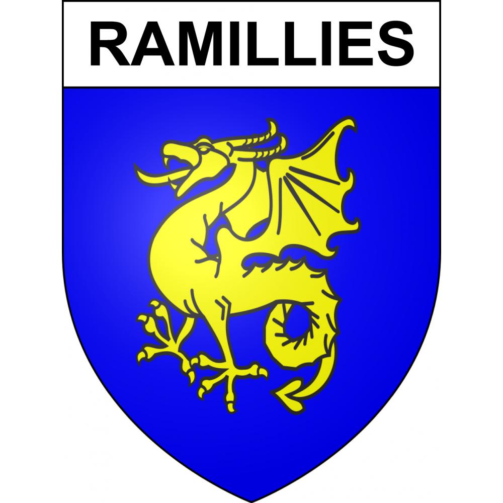 Pegatinas escudo de armas de Ramillies adhesivo de la etiqueta engomada