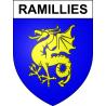 Pegatinas escudo de armas de Ramillies adhesivo de la etiqueta engomada