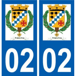 02 Amigny-Rouy logo ville autocollant plaque sticker