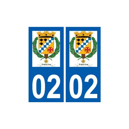 02 Amigny-Rouy logo ville autocollant plaque sticker