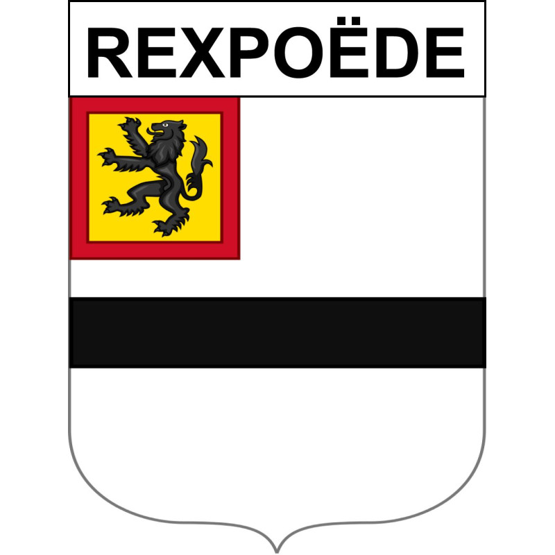 Pegatinas escudo de armas de Rexpoëde adhesivo de la etiqueta engomada
