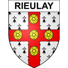 Pegatinas escudo de armas de Rieulay adhesivo de la etiqueta engomada