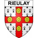Pegatinas escudo de armas de Rieulay adhesivo de la etiqueta engomada