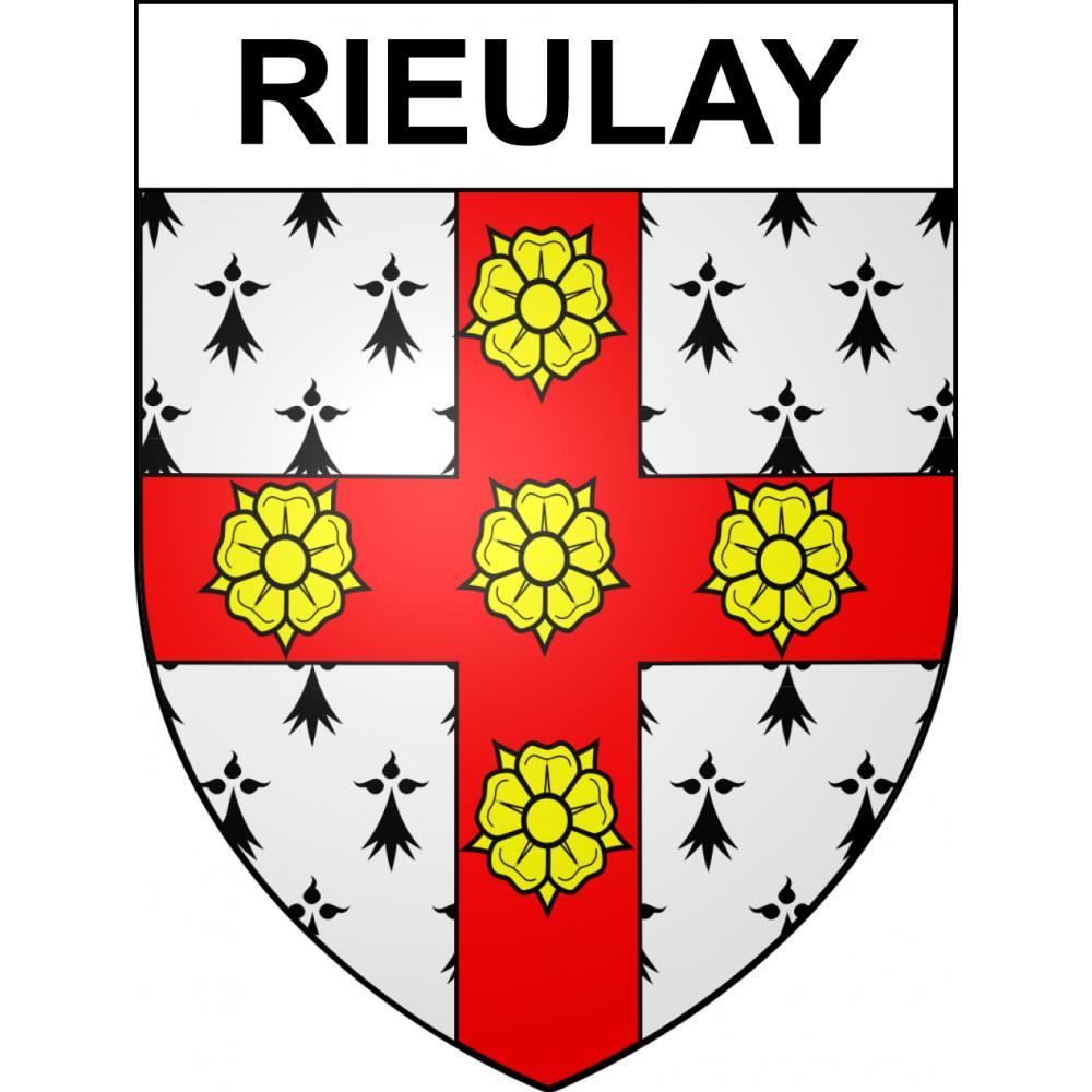 Pegatinas escudo de armas de Rieulay adhesivo de la etiqueta engomada