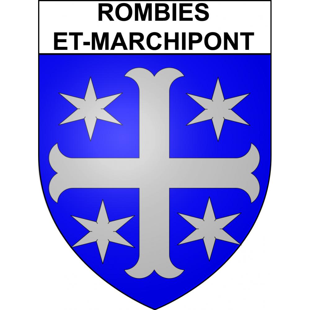 Stickers coat of arms Rombies-et-Marchipont adhesive sticker