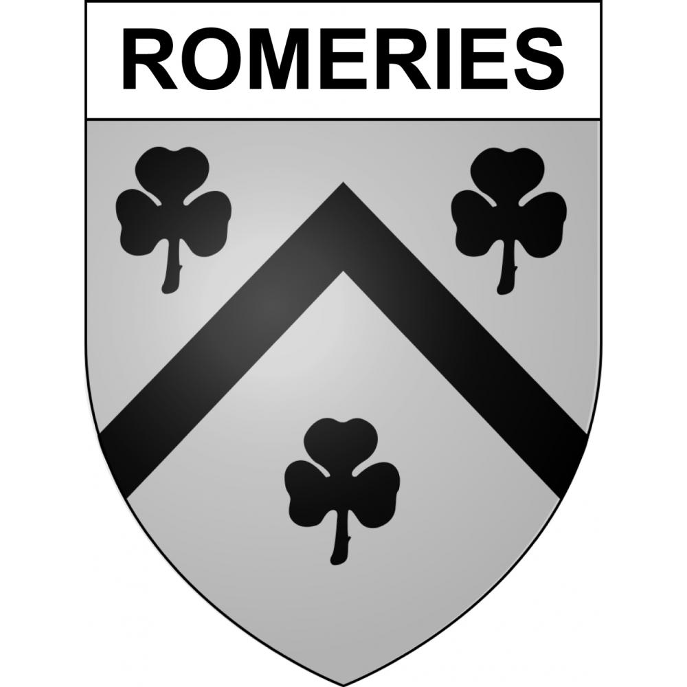 Romeries 59 ville sticker blason écusson autocollant adhésif