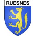 Ruesnes 59 ville sticker blason écusson autocollant adhésif