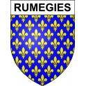 Rumegies 59 ville sticker blason écusson autocollant adhésif