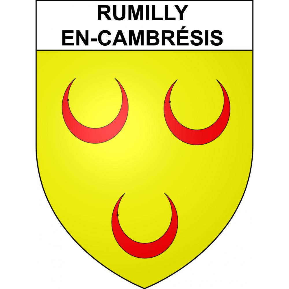 Rumilly-en-Cambrésis Sticker wappen, gelsenkirchen, augsburg, klebender aufkleber