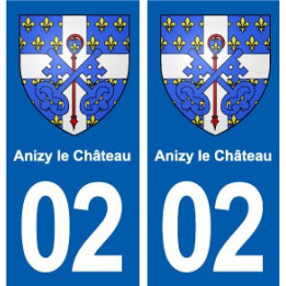 02 Anizy-le-Château ville autocollant plaque sticker