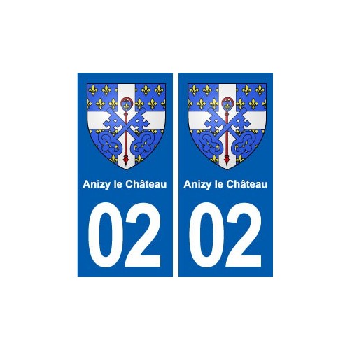 02 Anizy-le-Château ville autocollant plaque sticker
