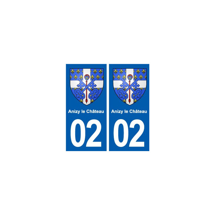 02 Anizy-le-Château ville autocollant plaque sticker