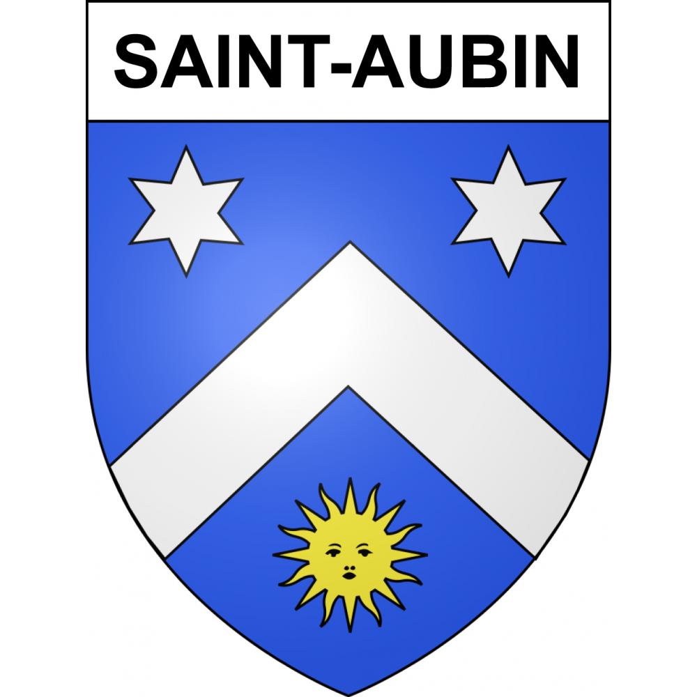 Stickers coat of arms Saint-Aubin adhesive sticker