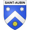 Pegatinas escudo de armas de Saint-Aubin adhesivo de la etiqueta engomada