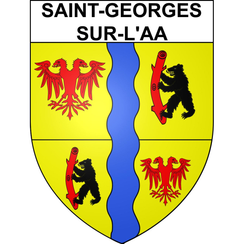 Stickers coat of arms Saint-Georges-sur-l'Aa adhesive sticker