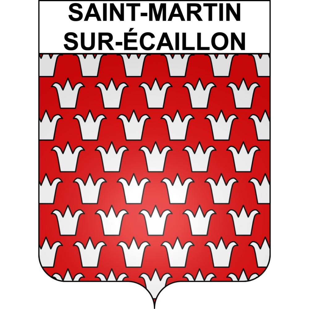 Stickers coat of arms Saint-Martin-sur-Écaillon adhesive sticker